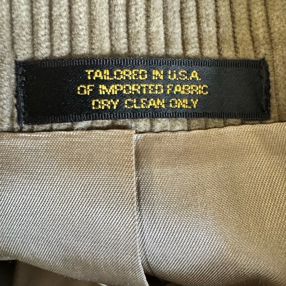 VINTAGE 70’s Orvis Safari Blazer Men’s Zambezi Corduroy Leather Patch Notch 40S - Picture 9 of 10